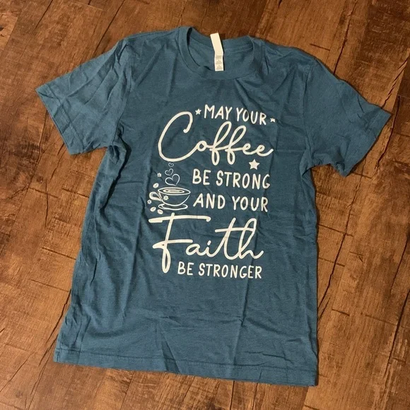 Bella Canvas Coffee & Faith T-shirt - Picture 1 of 4
